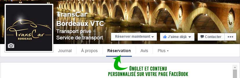 Appli Facebook avec votre site internet à Bordeaux