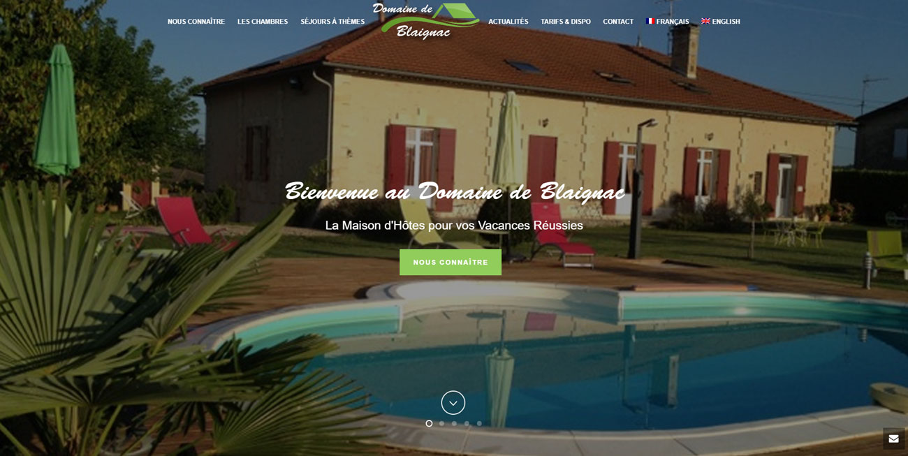 Création du site internet du Domaine de Blaignac