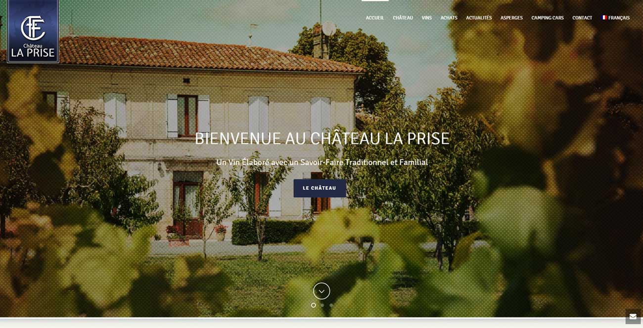 Création du site internet Chateau La Prise