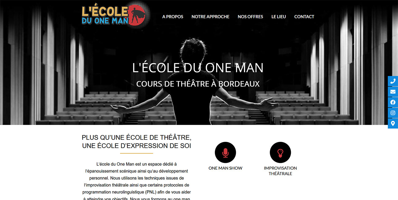 Création du site internet Ecole du One Man