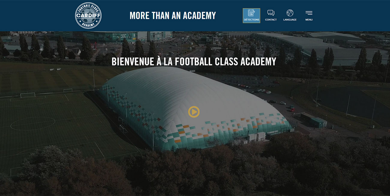 Création du site internet Football Class Academy