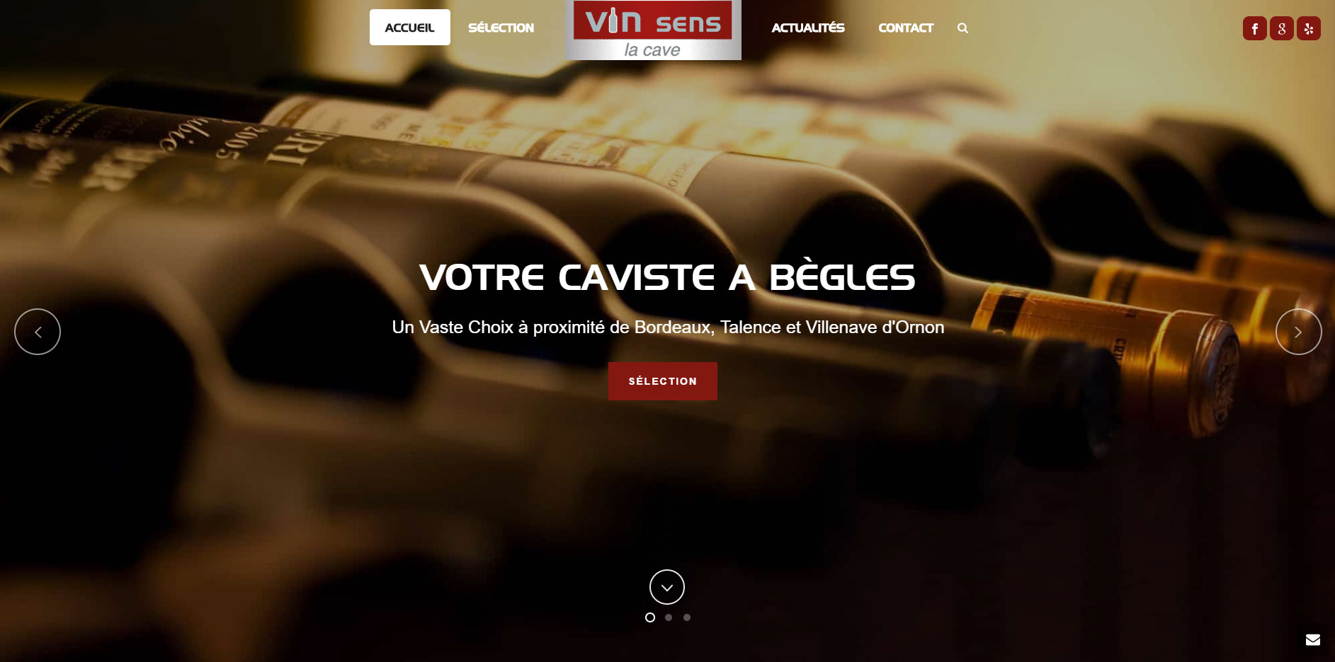 Création du site internet Vin Sens la Cave