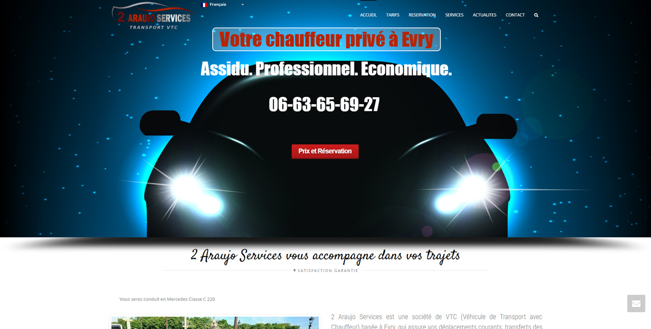 VTC2Araujo, Un projet de l'agence web CréaSites Bordeaux