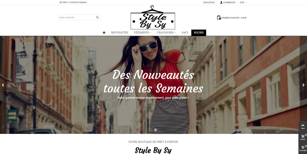 Création du site internet de Style By Sy